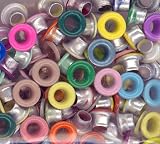 EyeLets Etc 1/8 Inch Round Top Painted Eyelets Assortment, Pack of 100