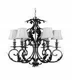 Crystorama Handpainted Wrought Iron Chandelier - Florentine Bronze