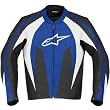 Alpinestars Stunt Men's Leather Street Bike Motorcycle Jacket - Blue