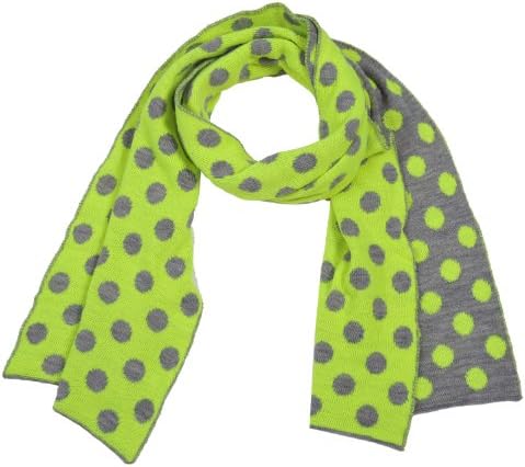 Glovin Women Dot Pattern Double Faces Lady's Scarf For Winter Color Yellow