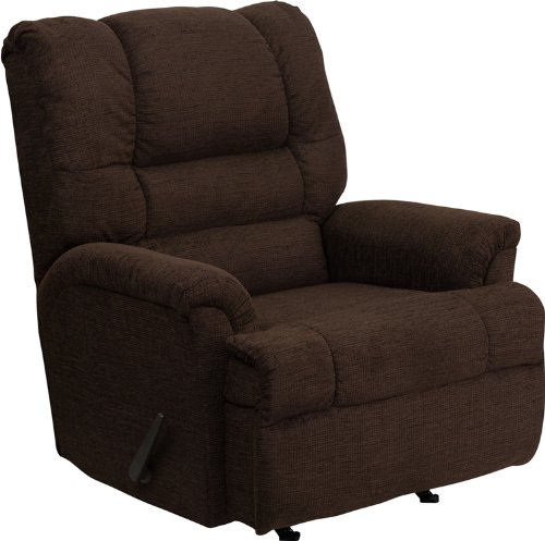 Flash Furniture HM-500-RADAR-BROWN-GG Contemporary Radar Brown Chenille Rocker Recliner On Sale