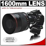 Vivitar 800mm f/8.0 Series 1 Multi-Coated Mirror Lens with 2x Teleconverter (=1600mm) for Nikon D40, D60, D90, D200, D300, D300s, D3, D3s, D3x, D700, D3000 & D5000 Digital SLR Cameras