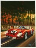 Ferrari GTO At Lemans 1962 Racing Print