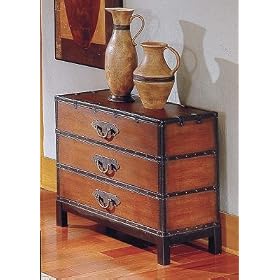 Voyage Chest of Drawers With Leather Trim