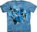 The Mountain Orca Whale Collage Men's Blue T-shirt L