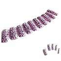 LY Chic Designed Leopard Pattern Artificial False Half Nail Art Tips Pink 10 Designs One Bag B0039