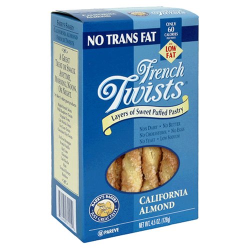 Barry's Bakery French Twist, California Almond, 4.5-Ounce Box (Pack of 12) by Almonds