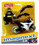Imaginext DC Super Friends Mini Figure Batman With Batcycle