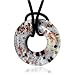 

Silver And Purple Round Murano Glass Necklace Pendant