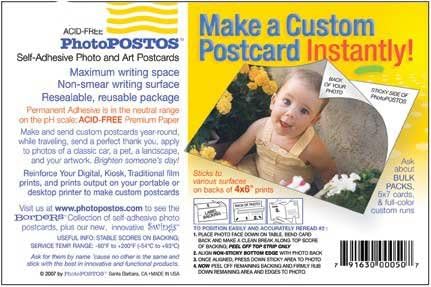 PhotoPOSTOS pack of 600 Self Adhesive Acid Free Postcards