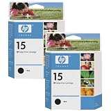 HP No. 15 Black Ink Cartridge Twin Pack (C6615DN)