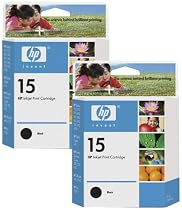 HP No. 15 Black Ink Cartridge Twin Pack (C6615DN)