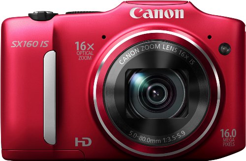 Canon PowerShot SX160 IS Fotocamera Compatta Digitale 16 Megapixel, colore: Rosso Canon PowerShot SX160 IS Fotocamera Compatta Digitale 16 Megapixel, colore: Rosso