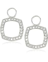 KC Designs "Charmed Life" Diamond 14k White Gold Cushion Shape Ear Charm