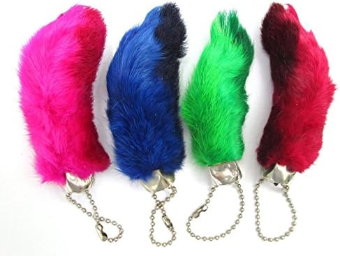 Rabbit Rabbits Foot Keychain Bright Colors - ONE GROSS (144 PIECES)
