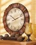 Wall Clock with Bunched Frame Design, Antique Face, Roman Numerals and Antique Gold and Copper Finish From CBK Home