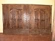 Rare Rustic Hand Carved Antique Wall Panel Teak 18c India Haveli Jaipur Architecture