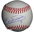 Brandon Wood Autographed ROLB Baseball, Colorado Rockies, Los Angeles Angels, Proof Photo