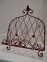 Iron Cookbook Stand ~ Book Holder w/Bird ~ NEW Worn Red Color