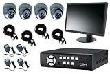 4 channel 120 FPS H.264 System and Outdoor Vandal-Resistant Cameras Complete DVR Package with 19 inch LCD Monitor