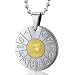 Virgo Virgin Lady Sign Zodiac Symbol Stainless Steel Circle Pendant Necklace