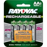 Rayovac Rechargeable NiMH Batteries, AA-size, 8-count Carded Pack