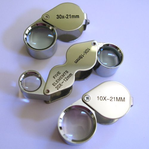 BestDealUSA 3PCS Jewelers Eye Loupe Magnifying Magnifier gem Set 10x+30x+10x20xMagnifier