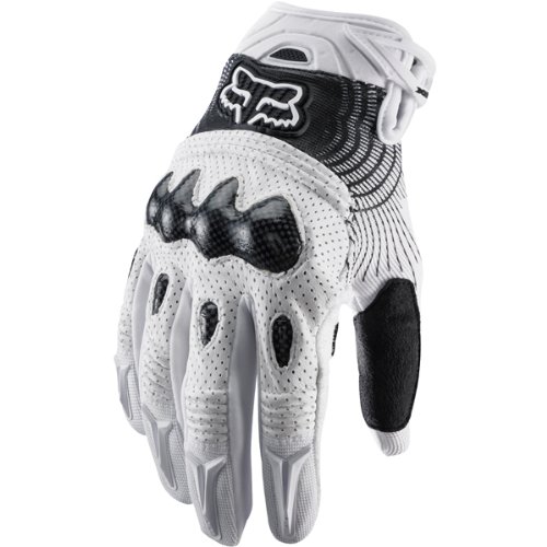 Fox Racing Bomber Men's Off-Road Motorcycle Gloves - White/Black / Large On Sale