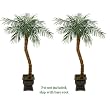 TWO 7' Artificial Phoenix Coconut Palm Trees with BENDABLE Trunks, with No Pot