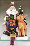 7 Santa Claus & Reindeer Christmas Stocking Holder #152096