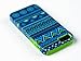 DandyCase 2in1 Hybrid High Impact Hard Blue Aztec Tribal Pattern + Lime Green Silicone Case Cover For Apple iPhone 5S & iPhone 5 (not 5C) + DandyCase Screen Cleaner