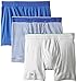 Lacoste Men's 3-Pack Essentials Boxer Brief, Blu Stripe/Blue/Grey, Medium