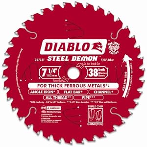 Freud D0738F Diablo Steel Demon Ferrous Cutting Saw Blade 7-1 4-Inch by 38t 5 8-Inch arbor by Freud