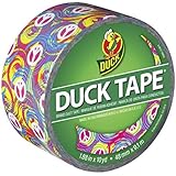 Duck Brand 281761 Printed Duct Tape, Swirl Peace, 1.88 Inches x 10 Yards, Single Roll