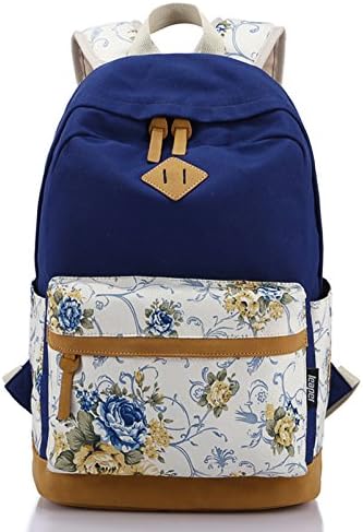 Green Youth Women's And Men's Fashion Sports Schoolbag Casual Travel Bag Royal Blue Canvas Backpack