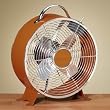 12.5" Colorful Mandarin Orange Retro Metal Table Fan