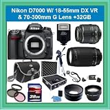 Nikon D7000 DX VR Package Includes 18-55mm DX VR Lens+ 70-300mm G Lens + 32GB SDHC & Much Moe