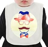 Hipster Boy ネクタイを有する有機ビブ Medium