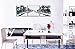 Ode-Rin - 100% Hand Painted Oil Painting on Canvas Downtown Street Cityscape Framed 3 Pieces Abstract Wall Art Painting for Living Room Decor, Ready to Hang - (16