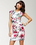Silky Printed Origami Dress - MULTI (L)