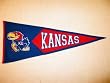 Kansas University Jayhawks Mascot - Classic NCAA College (Pennants)