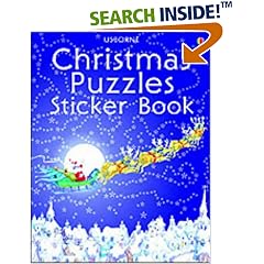 Christmas Puzzles Sticker Book (Usborne Sticker Books)