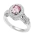 14K White Gold 1.46 ct Fancy Intense Pink Princess-cut Diamond Ring (1.46 Ct TDW, Clarity SI1)