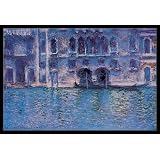 Claude Monet Venice Palazza Da Mula Art Framed Poster Print - 24 X 36 by Adam Hersh Posters