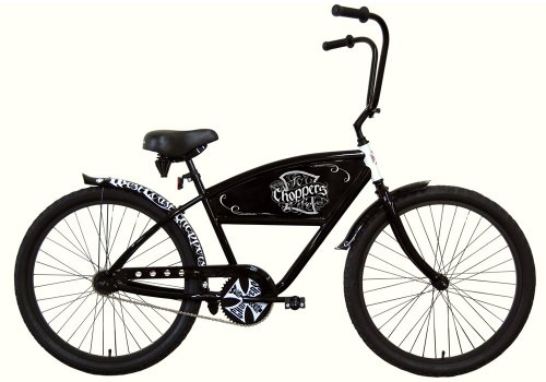 Nirve Jesse James West Coast Chopper Single Speed Cruiser Bike (26-Inch Wheels, Gloss Black)
