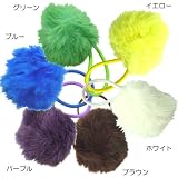 【格安99シリーズ】ファーヘアゴムシュシュ（全6色）☆髪飾り通販☆可愛いヘアーアクセサリー 【ブラウン】