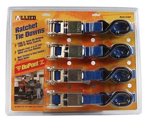 Tools: Allied 52389 15 Foot Ratcheting Tie Down 4 Pack