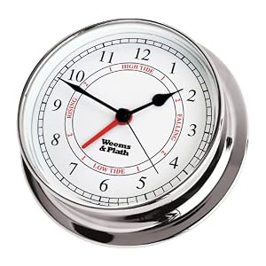 Weems and Plath Endurance Collection 125 Time and Tide Clock (Chrome) by