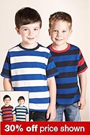 4 Pack- Pure Cotton Stripe Print Jersey T-Shirts