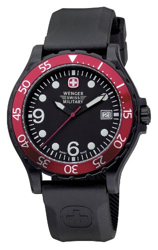 Wenger Swiss Military Men's 70903 Ranger Black Dial Rubber Strap Watch